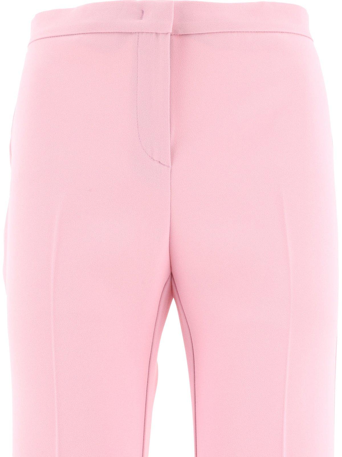 Shop Pinko High-waist Straight-leg Trousers In Pink