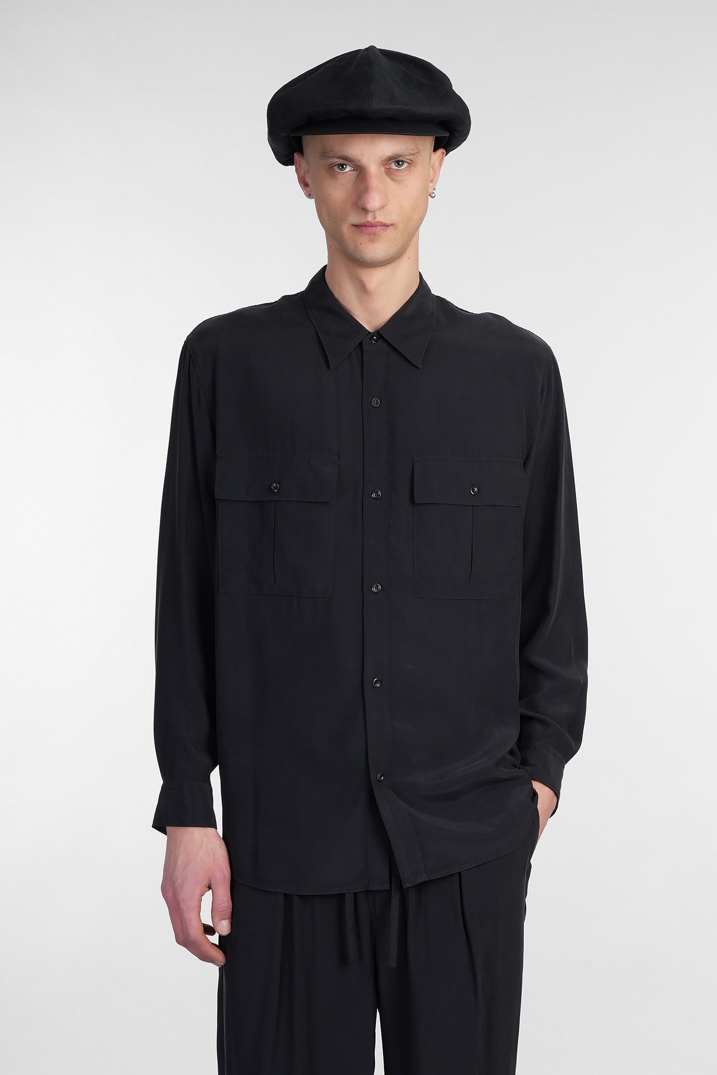 Shirt In Black Polyamide Polyester