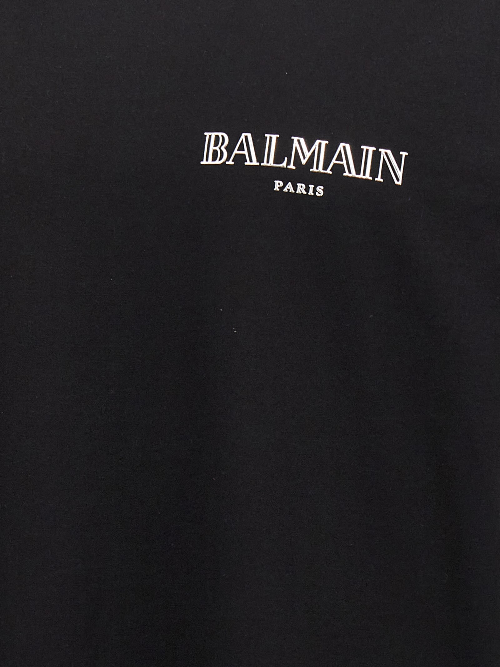 Shop Balmain Silver Vintage T-shirt In Black