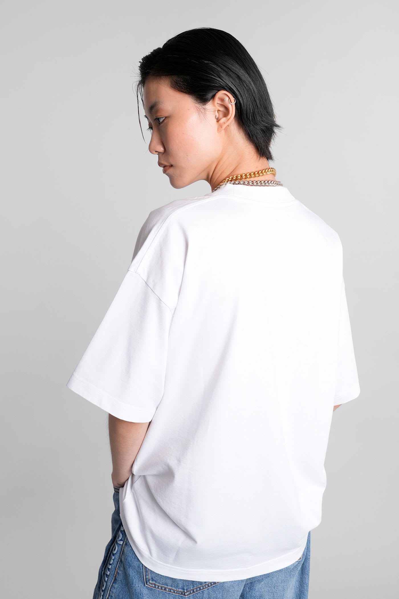 Alexander Wang T-shirt In White Cotton In White