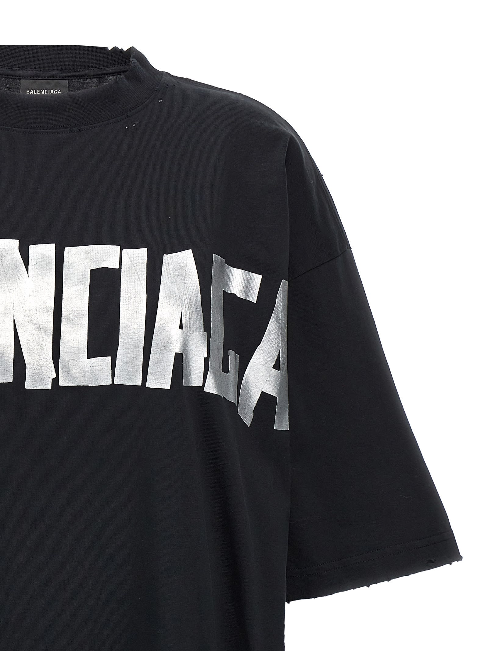 Shop Balenciaga Logo Dress In Black