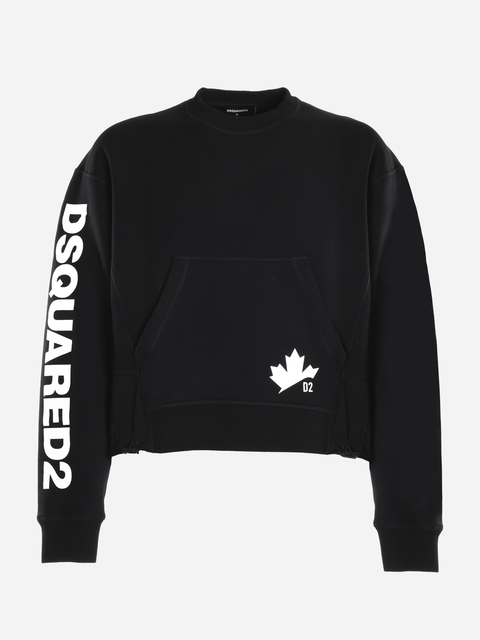 Dsquared2 Cotton Sweatshirt With Logo On The Sleeve