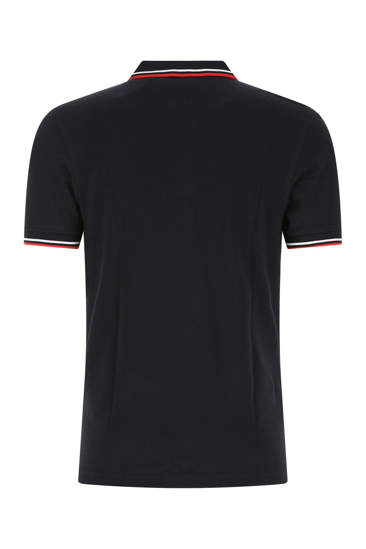 Shop Fred Perry Midnight Blue Piquet Polo Shirt In Navy White
