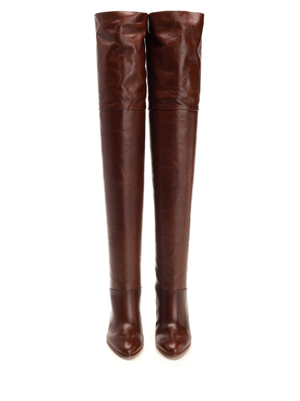 Shop Chloé Eve Over-the-knee Boots In Brown