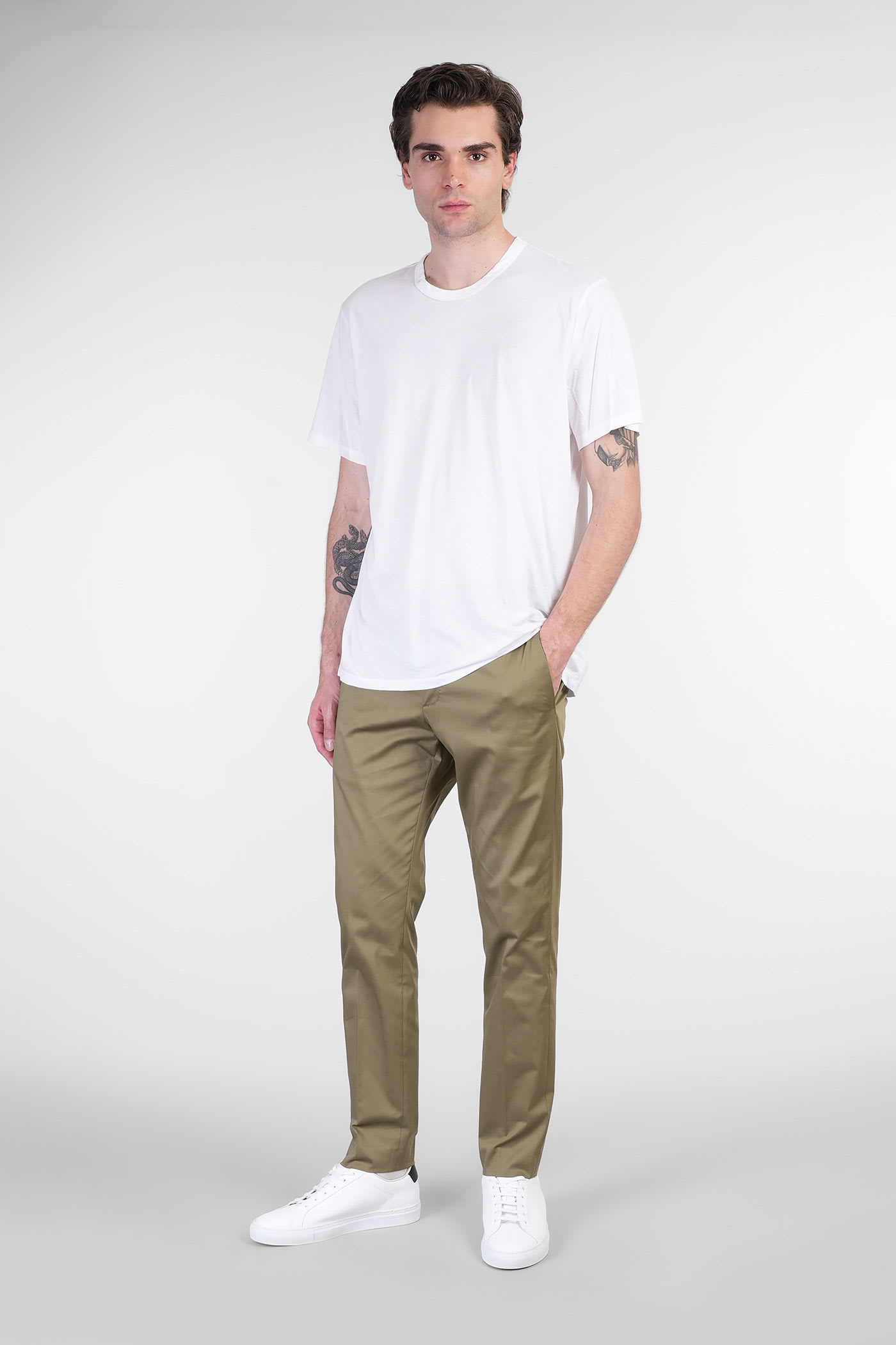 Pt Torino Nu68 Pants In Green Cotton