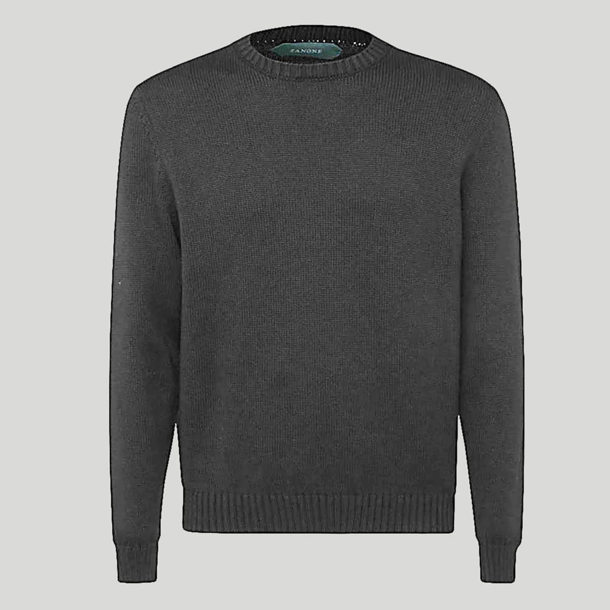 Shop Zanone Grey Wool Sweater