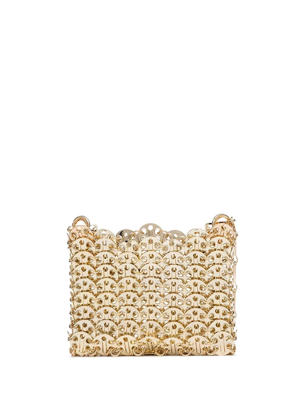 Shop Rabanne Gold Iconic 1969 Nano Bag In Golden