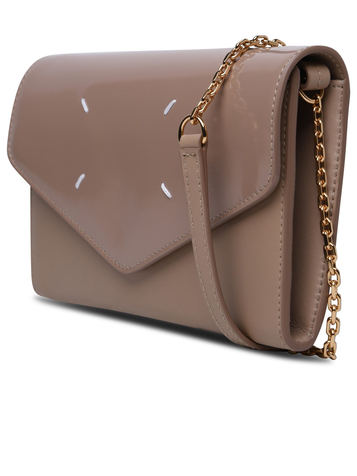 Shop Maison Margiela Beige Leather Crossbody Bag