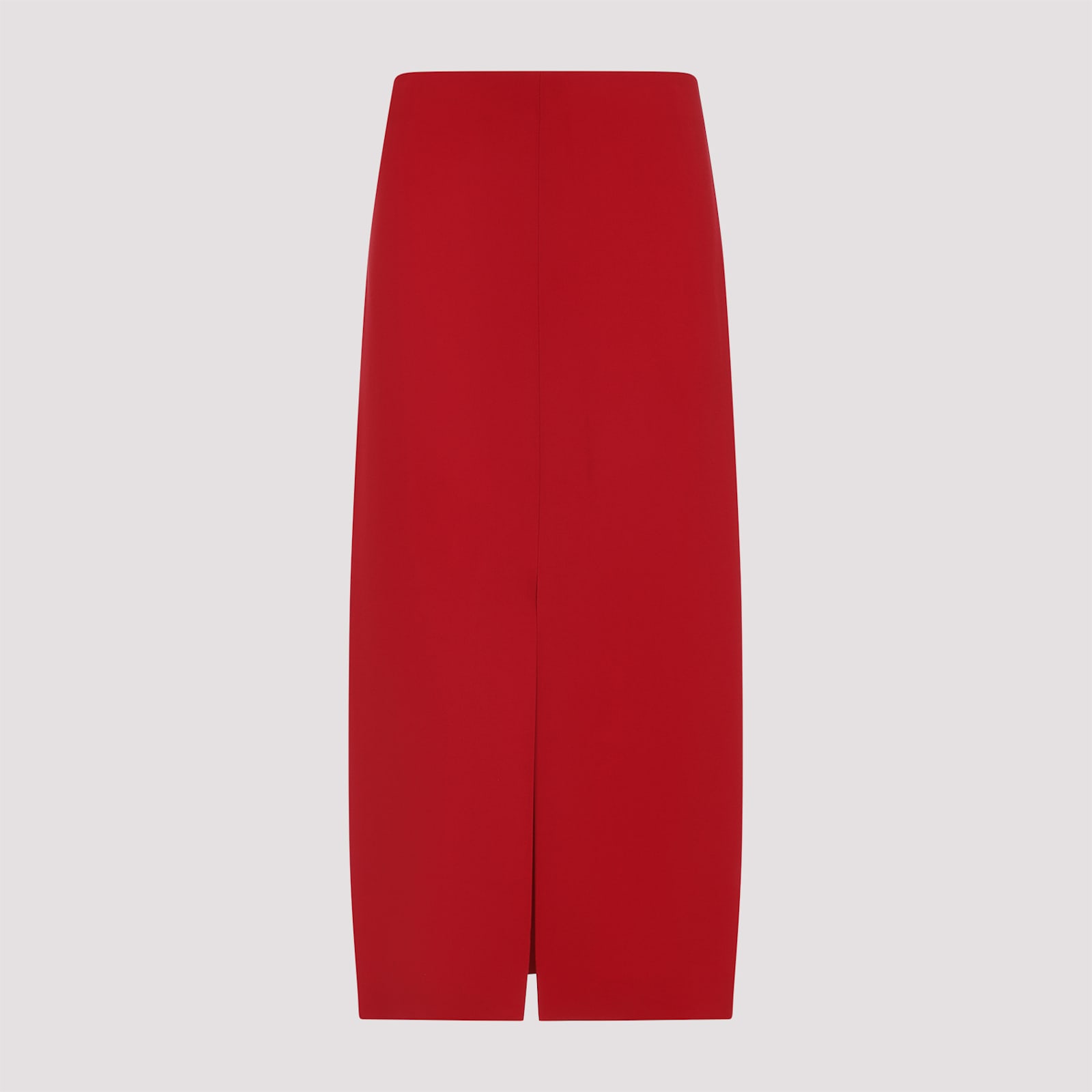 Carven Acetate Midi Skirt In Red