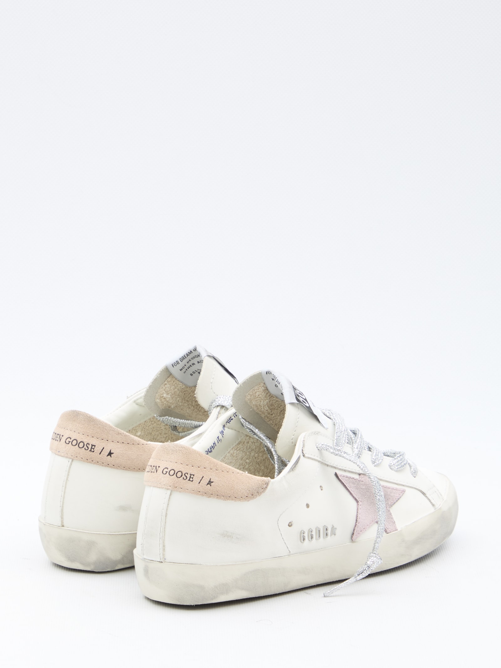 Shop Golden Goose Super-star Sneakers In White