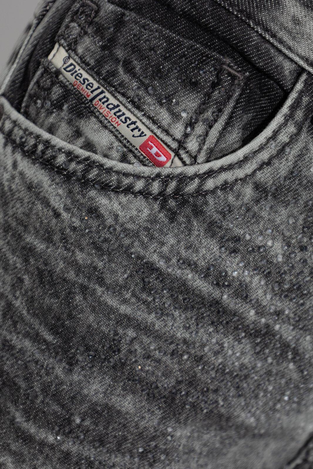 Diesel Straight Fit Trousers Faded Wash In Black/denim