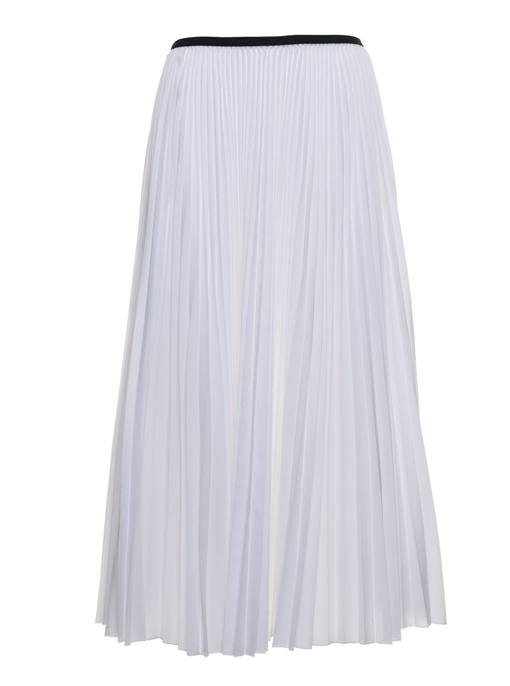 Federica Tosi White Pleated Long Skirt