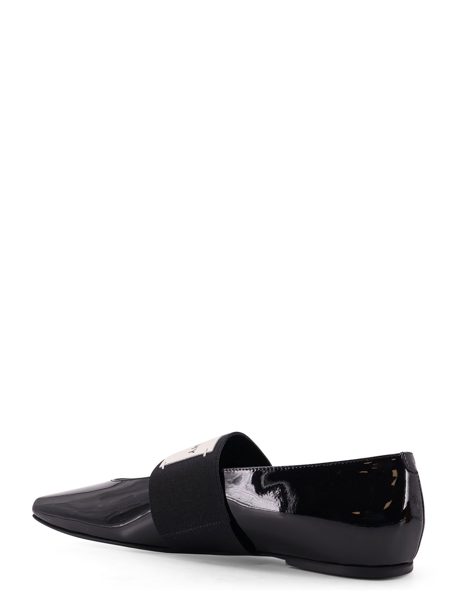 Givenchy Patent Leather Ballerinas With Maxi Logo Label In Multi