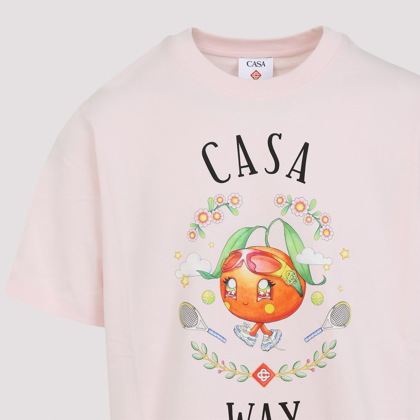 Casablanca Pale Pink Casa Way Orange Mascot T-shirt