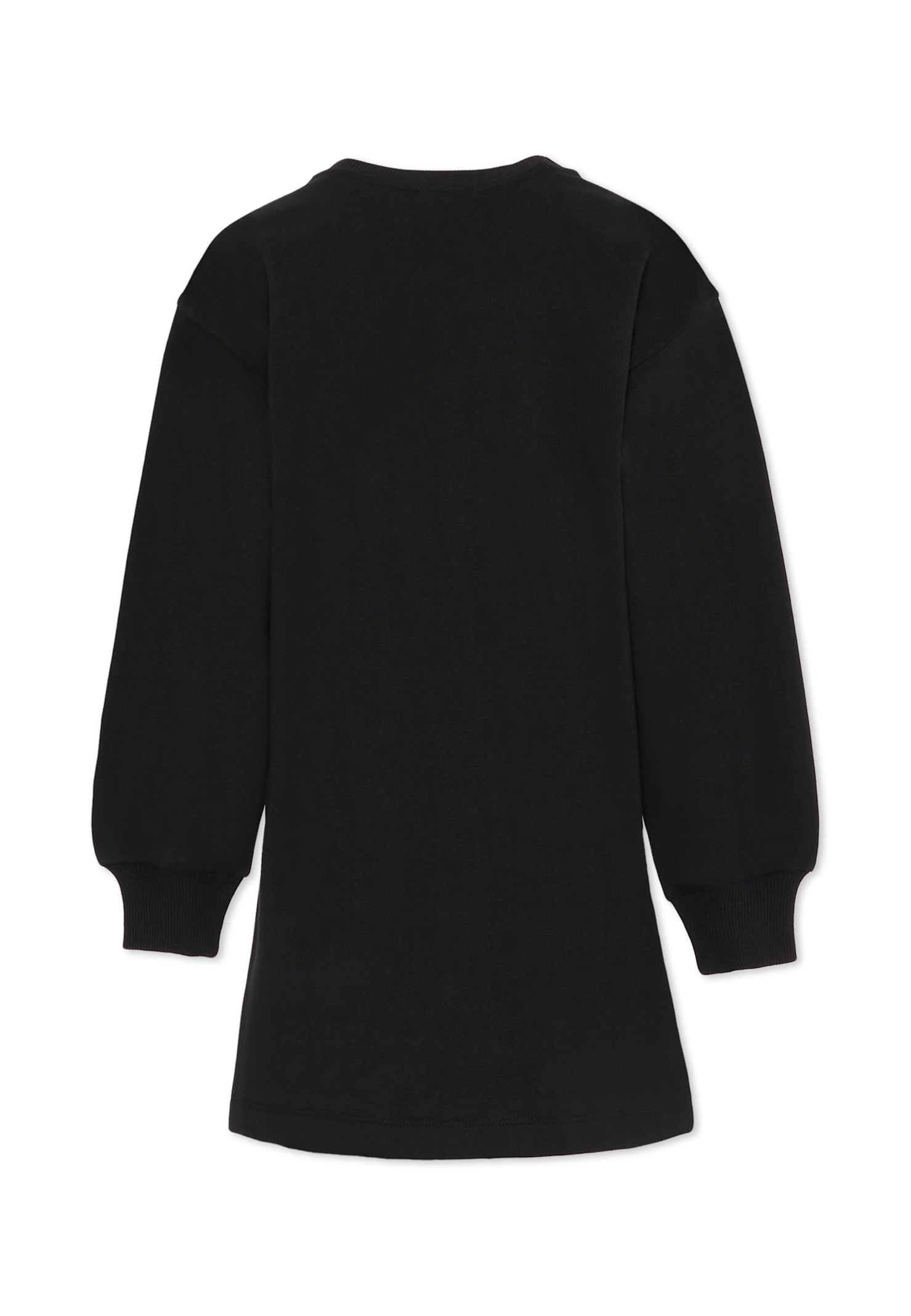 Moschino Black Dress For Girl With Teddy Bear In Animal Print