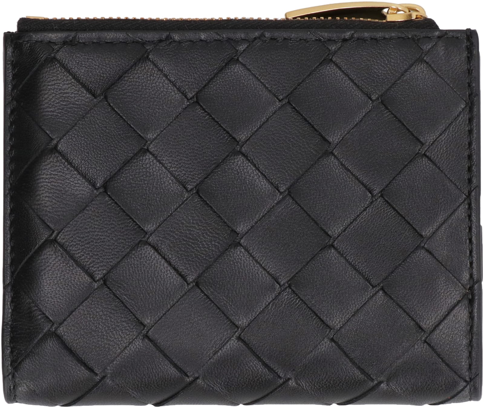 Shop Bottega Veneta Intrecciato Bi-fold Wallet In Black