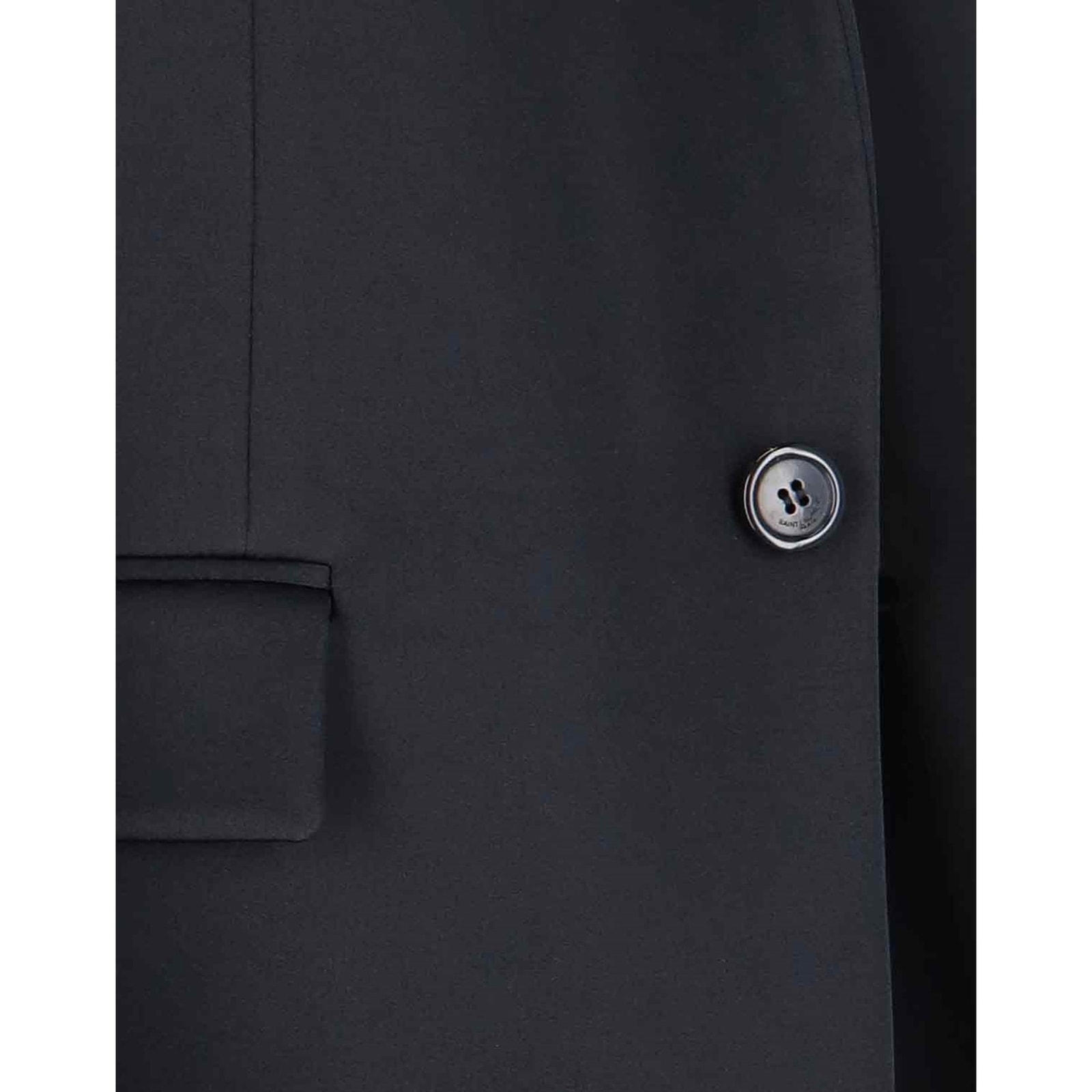 Shop Saint Laurent Satin Coat In Black