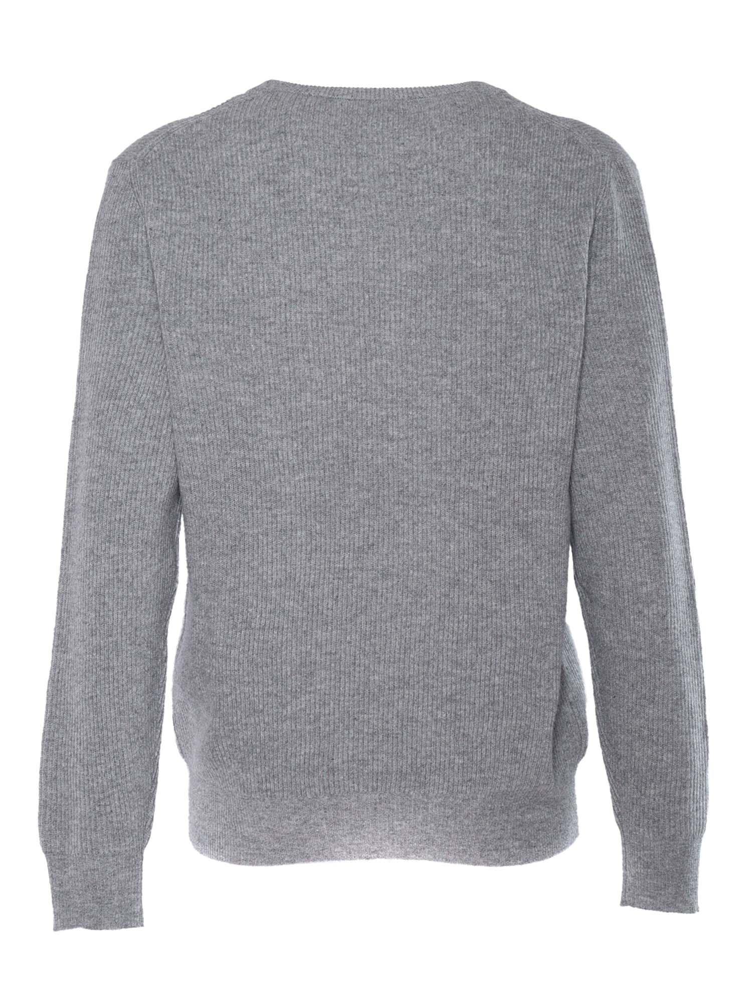 Ballantyne R Neck Pullover In Grey