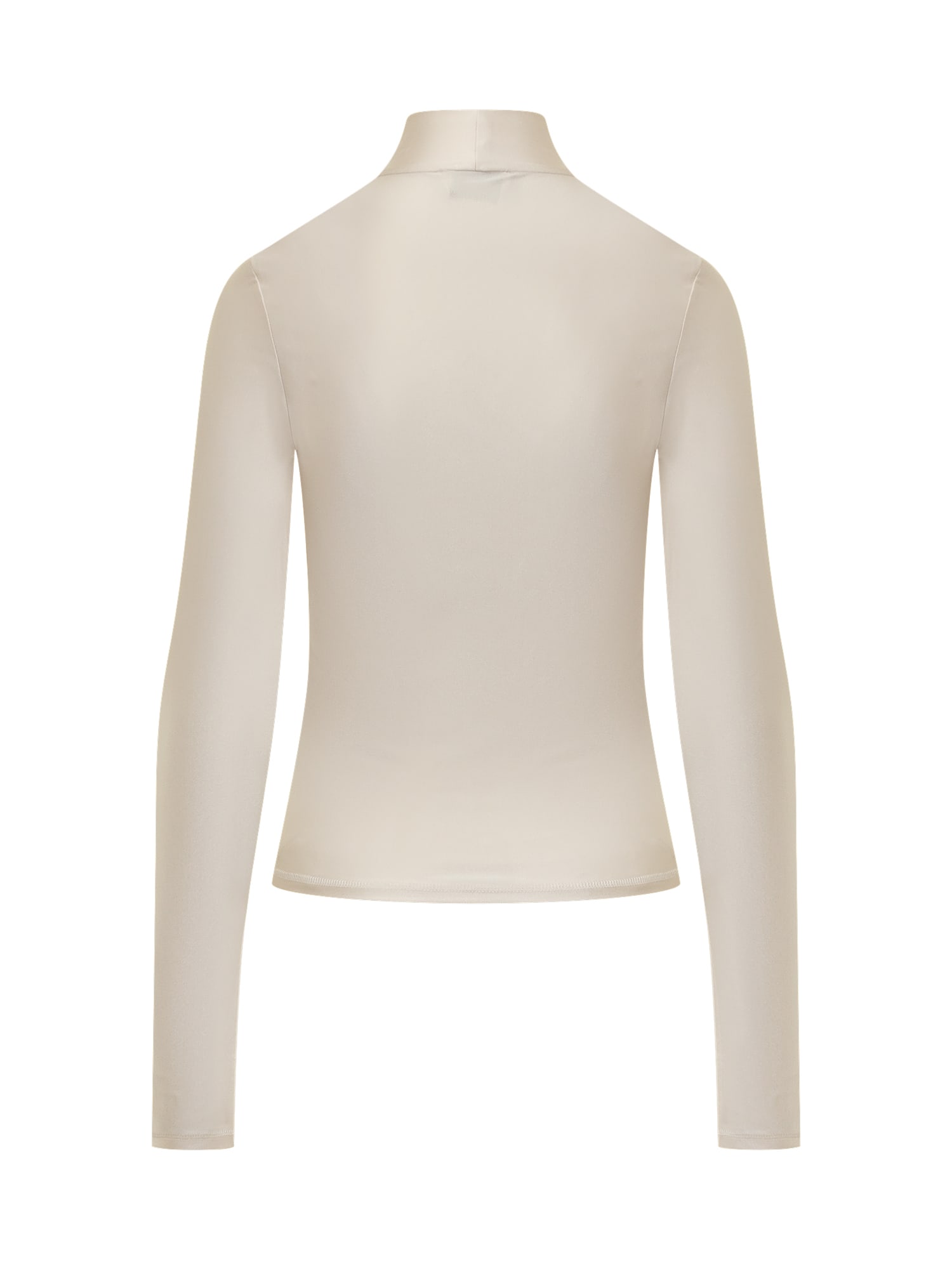 Shop Coperni Top With Logo In Beige Macadamia