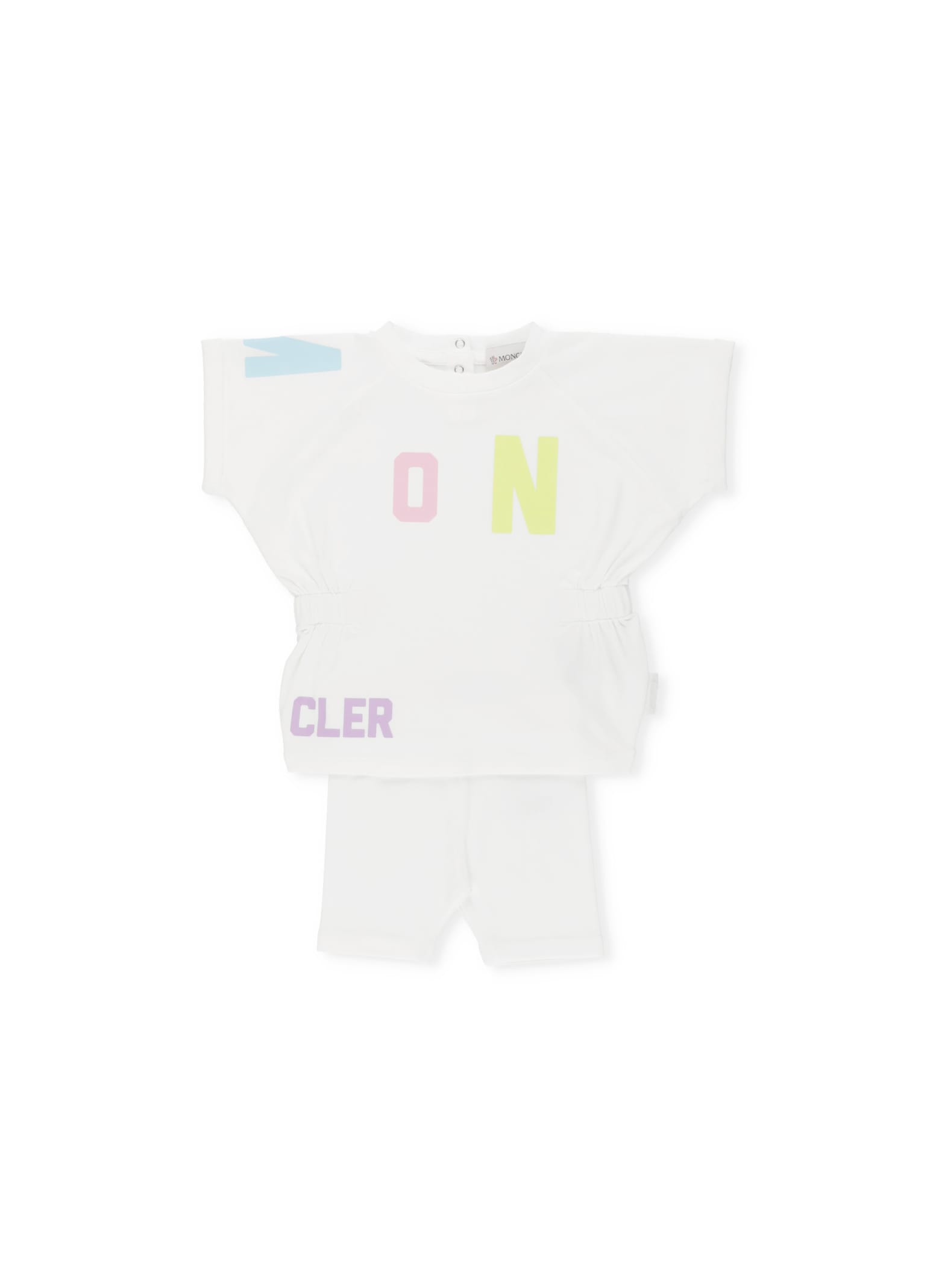 Moncler Babies' Two Pieces Cotton Set In White