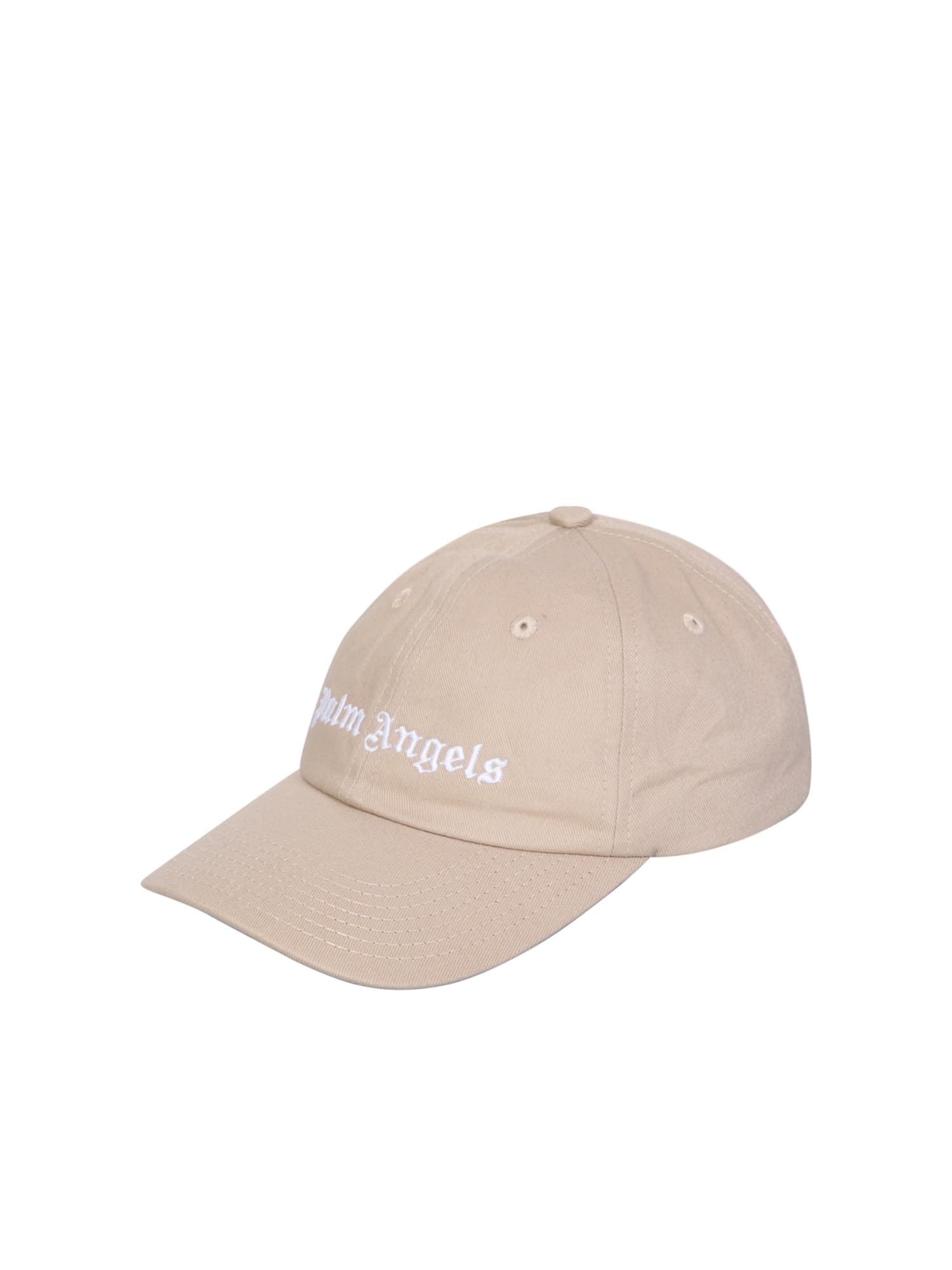 Palm Angels Embroidered Logo Beige Cap