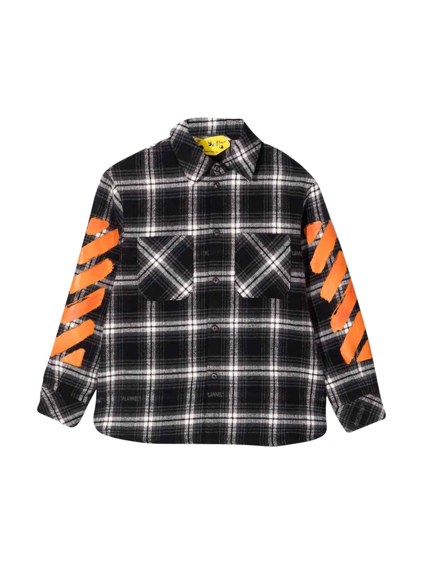 Off-White Shirt With White And Black Checked Print
