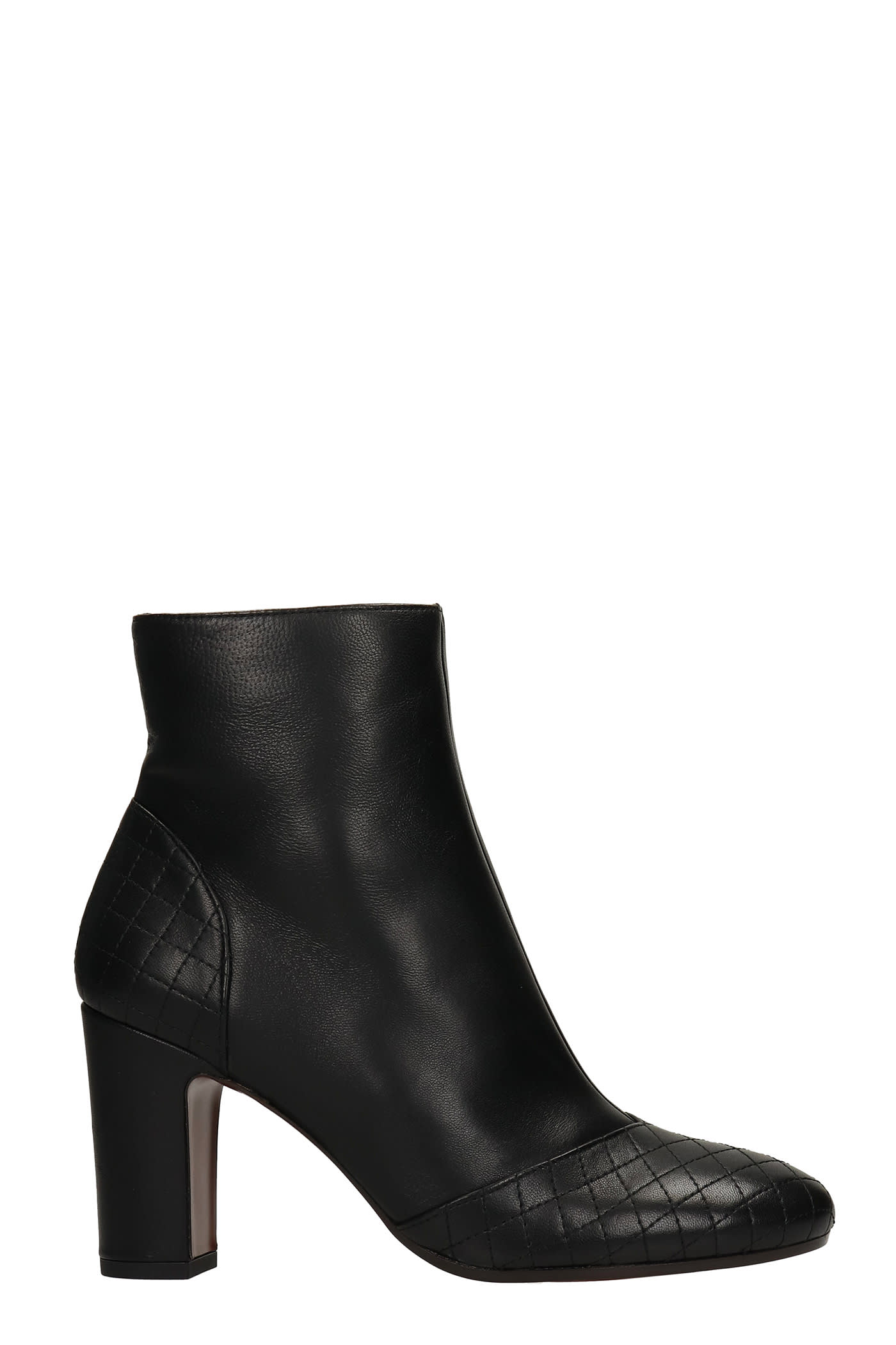 Chie Mihara Waida High Heels Ankle Boots In Black Leather