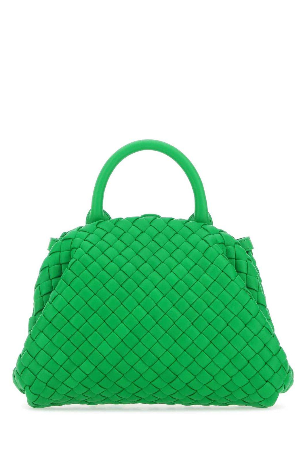 Shop Bottega Veneta Padded Intreccio Mini Tote Bag In Green