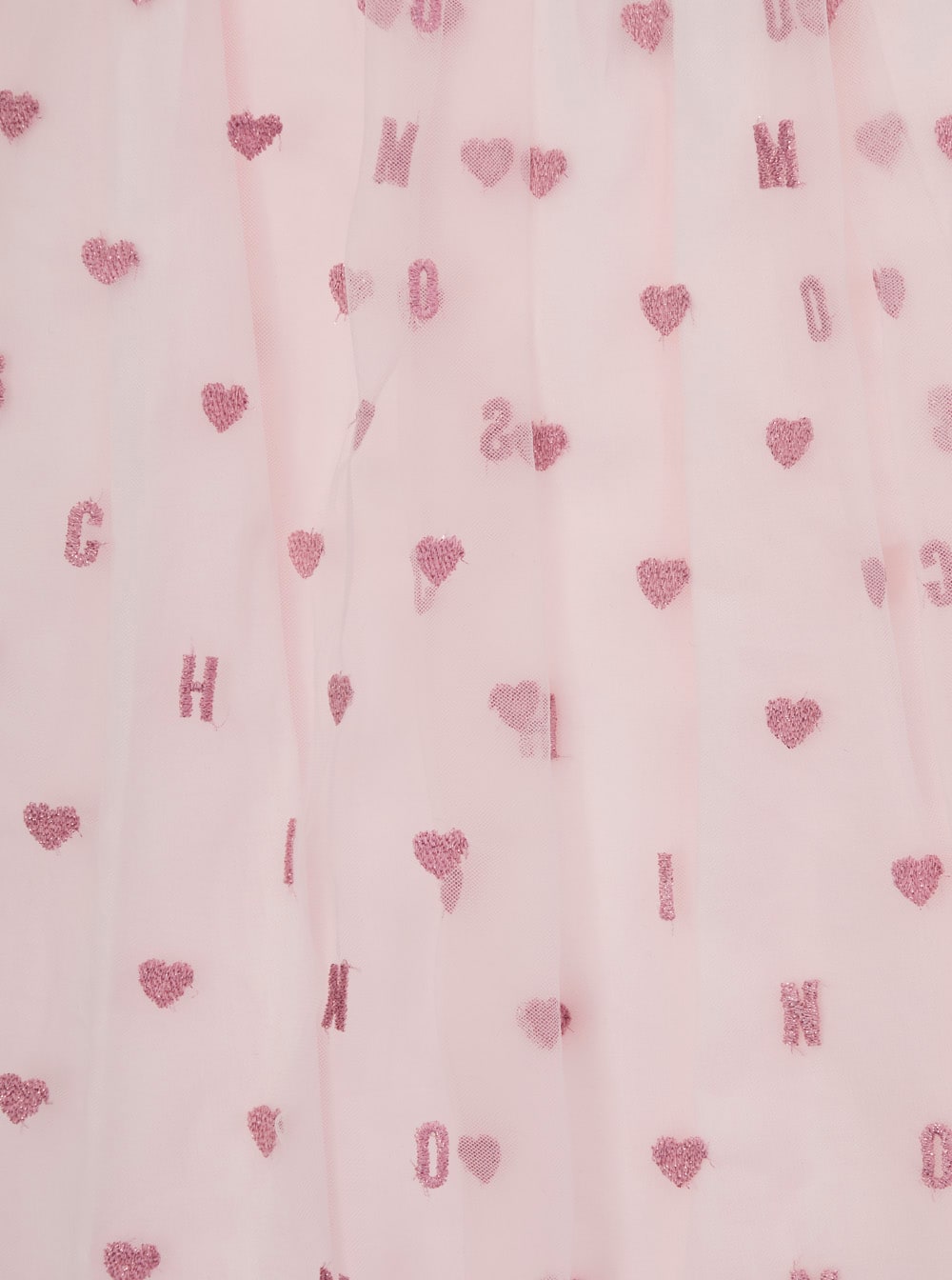 Moschino Pink Skirt With All-over Jacquard Motif In Cotton Girl In Pink
