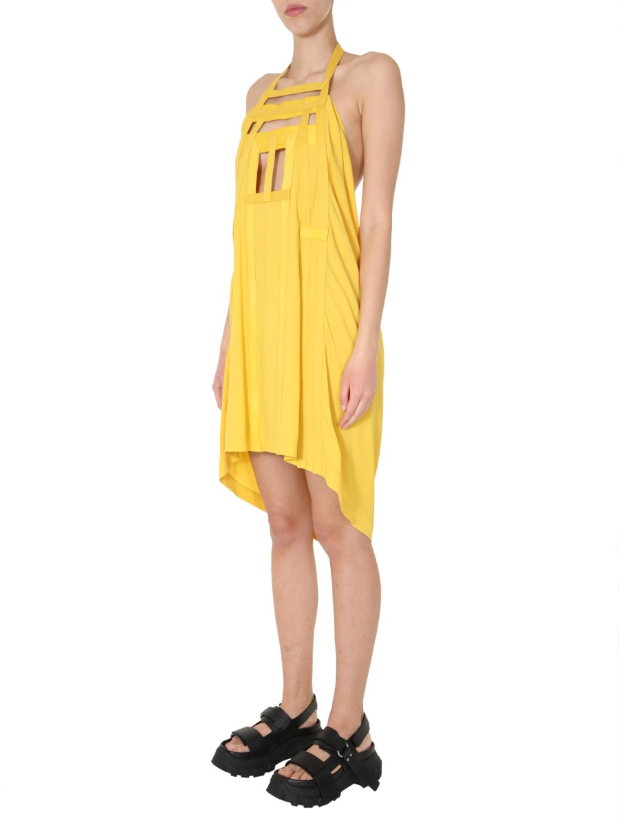 Shop Rick Owens Midi Dress In Yellow