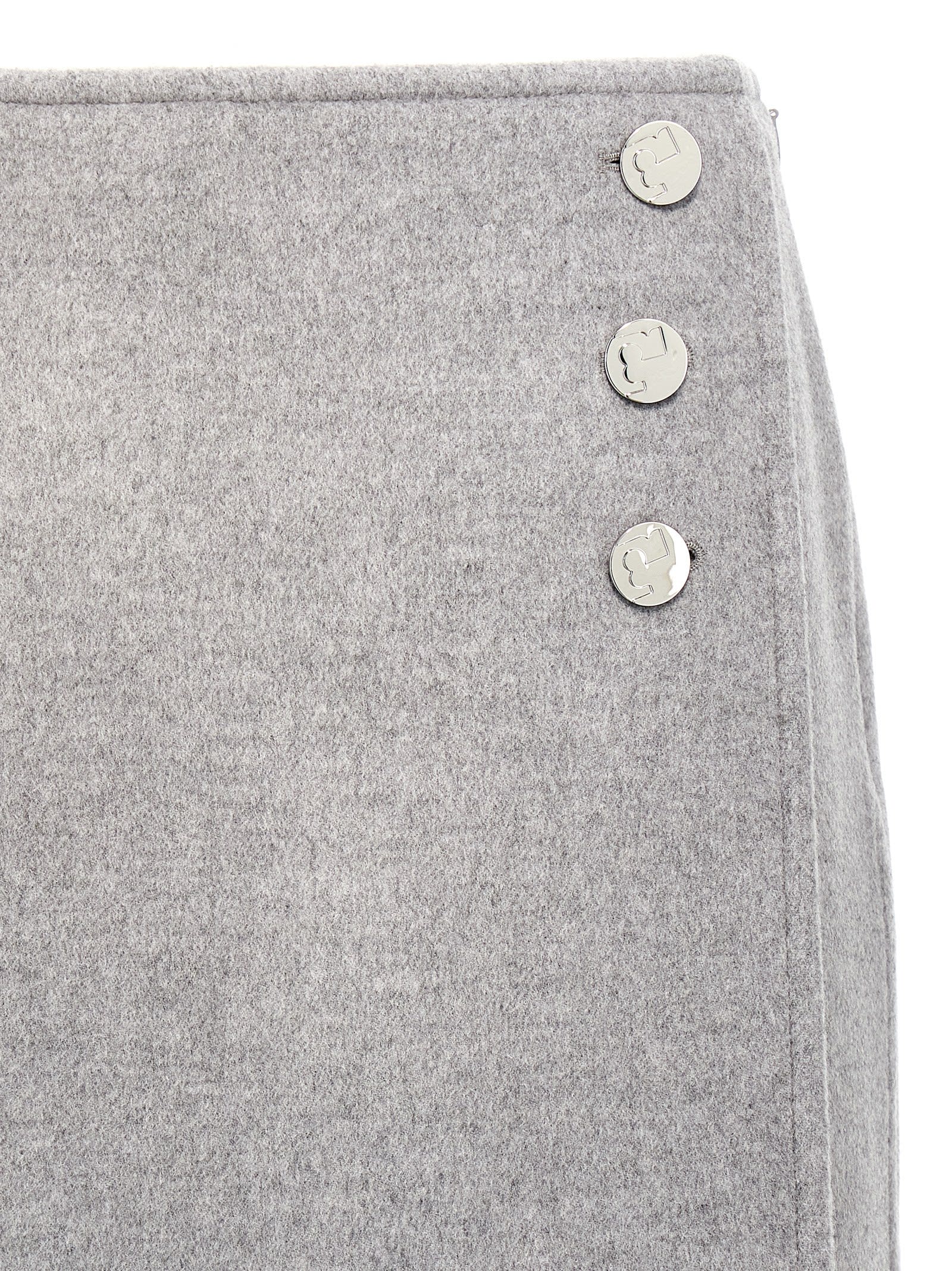 Shop Tory Burch T Monogram Skirt In Gray