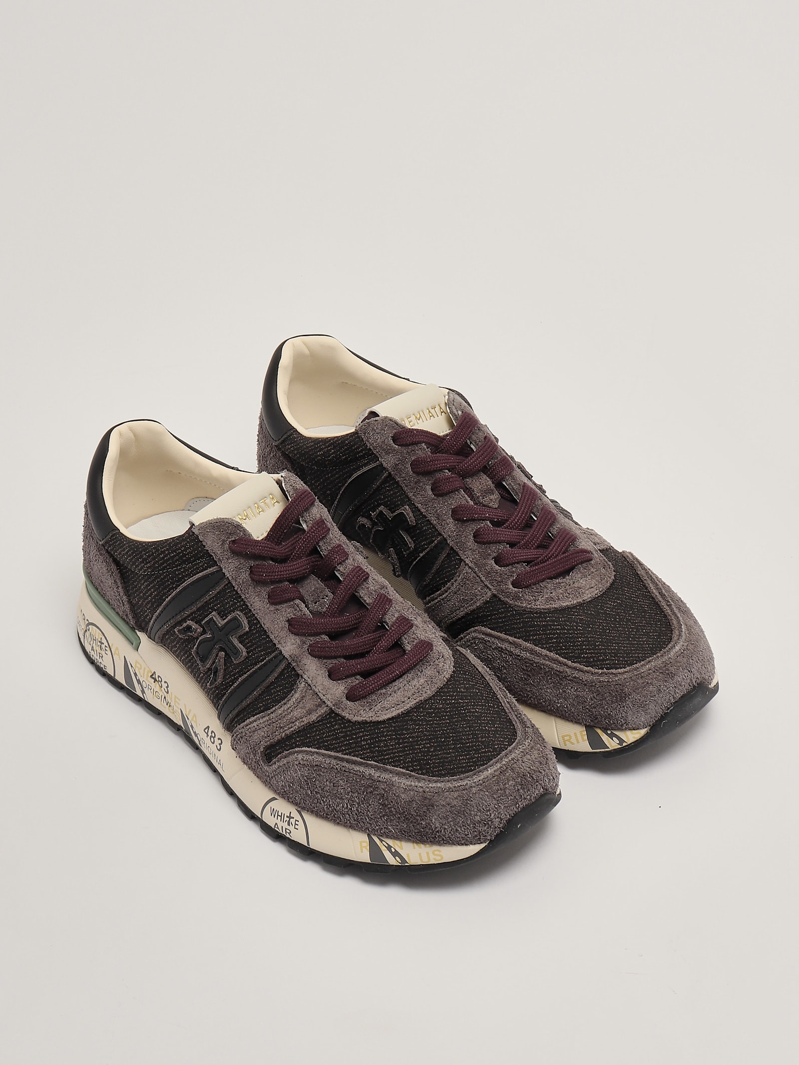 Shop Premiata Lander Sneaker In Grigio Fumo