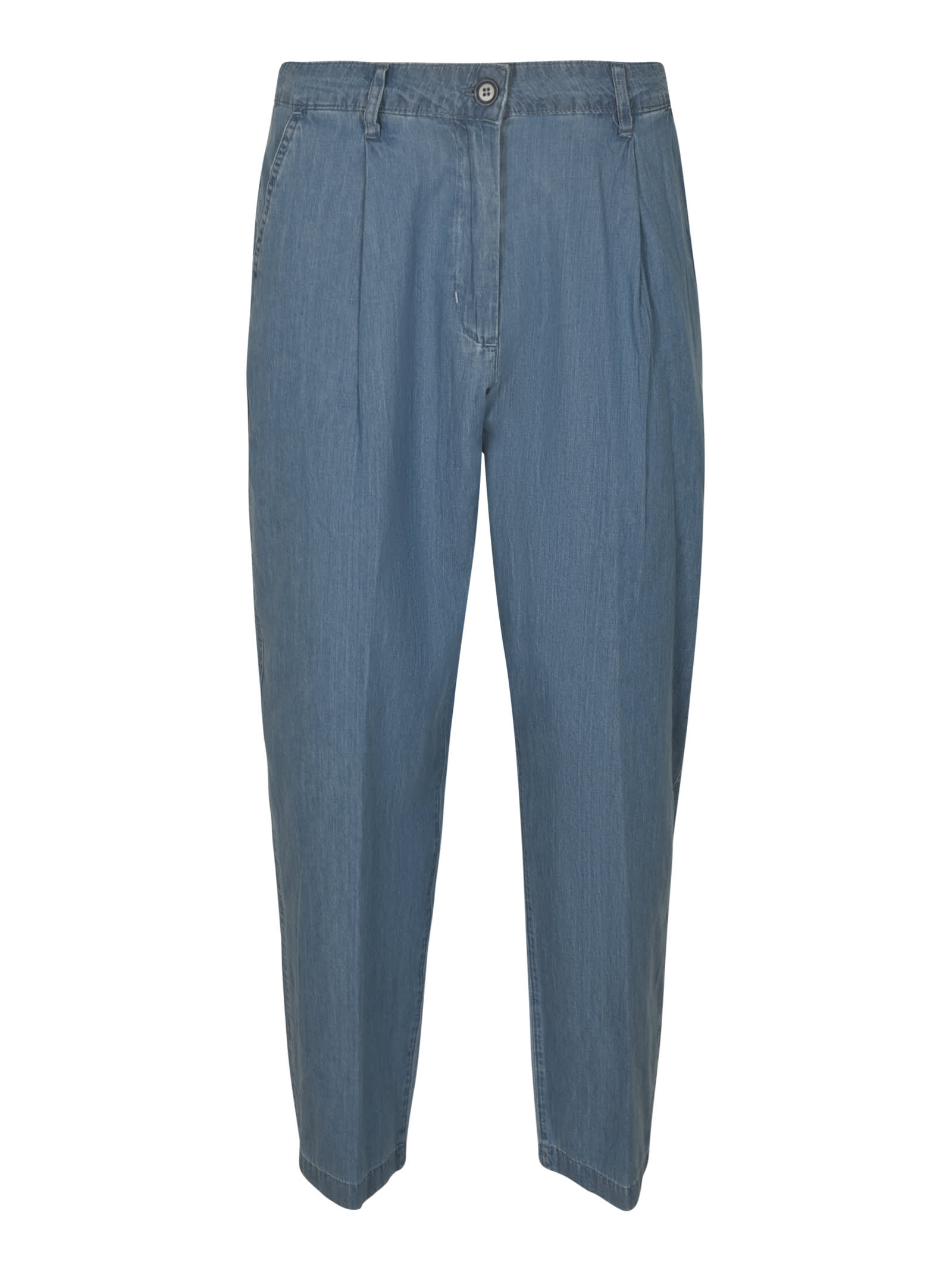 Buttoned Denim Trousers
