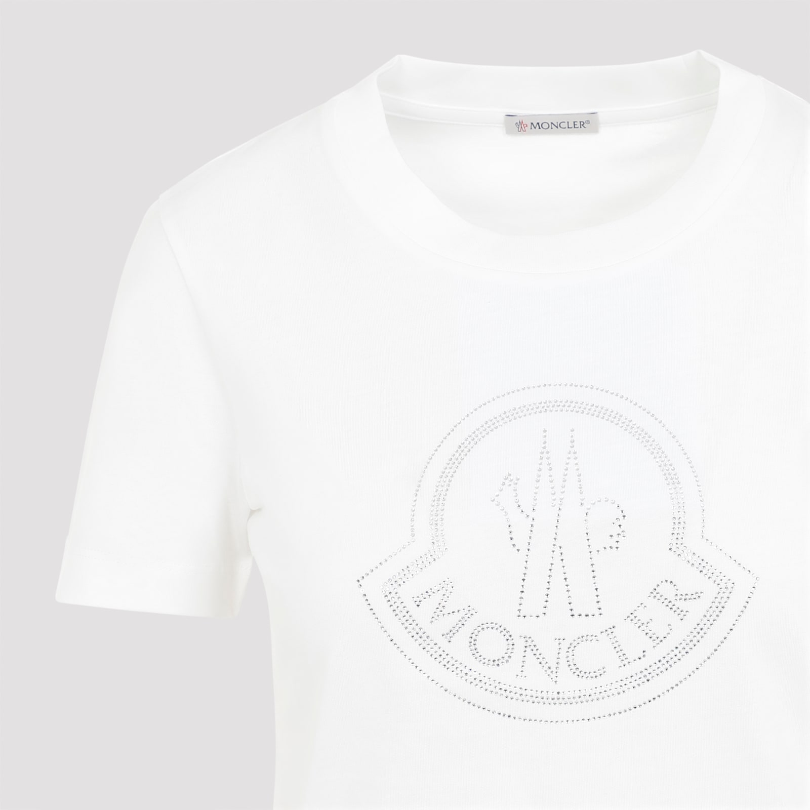 Shop Moncler Cotton T-shirt In White