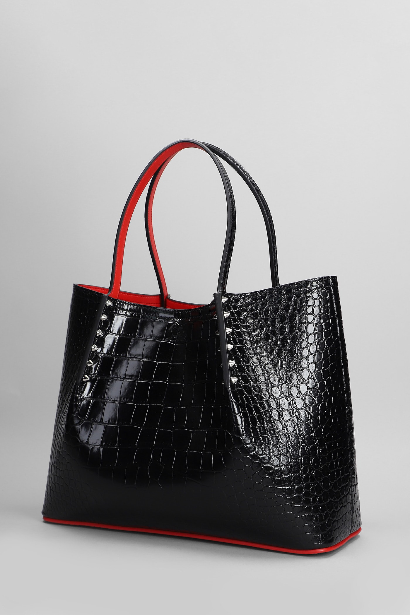 Shop Christian Louboutin Cabarock Tote In Black Leather