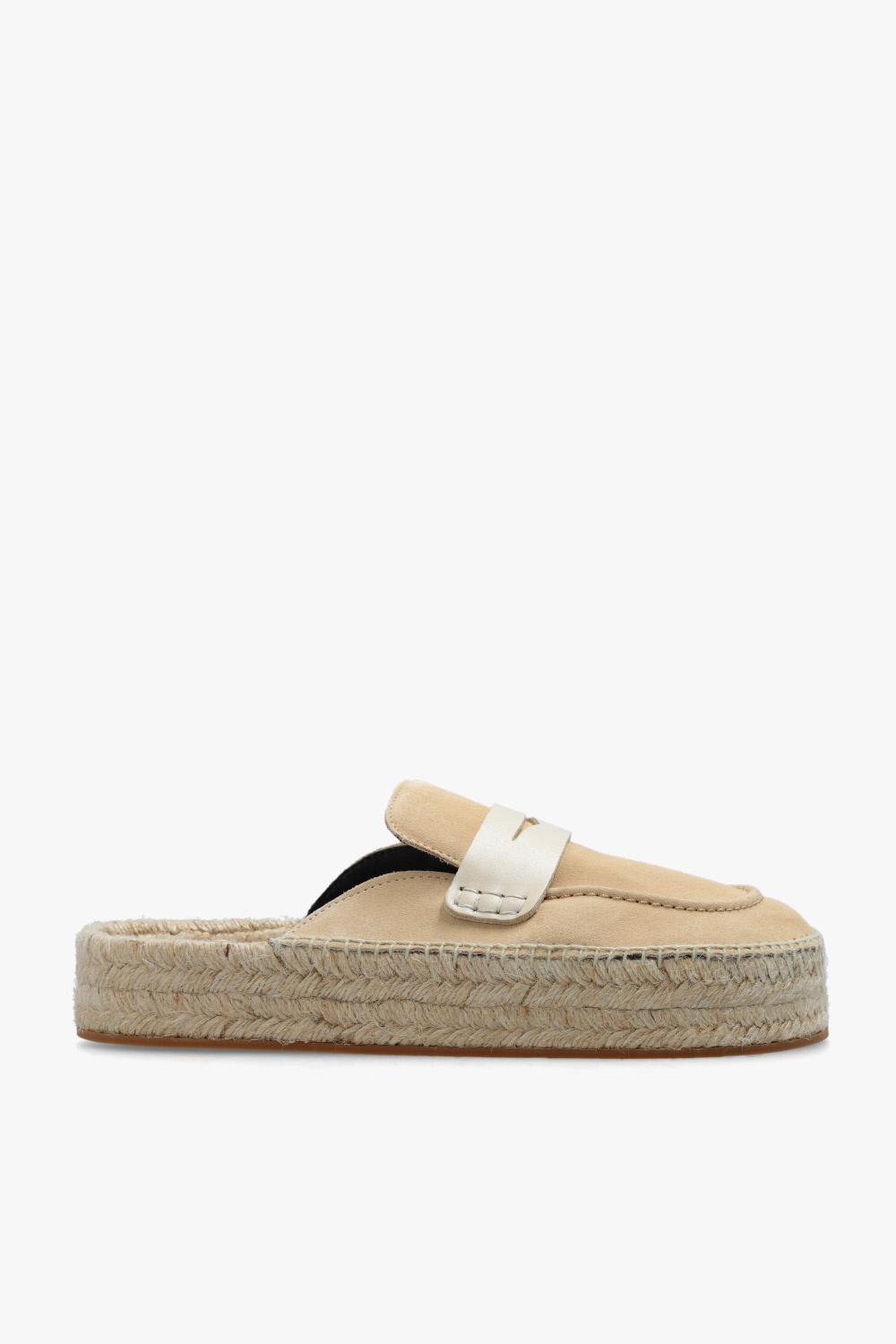 Jw Anderson Leather Slides In Cream