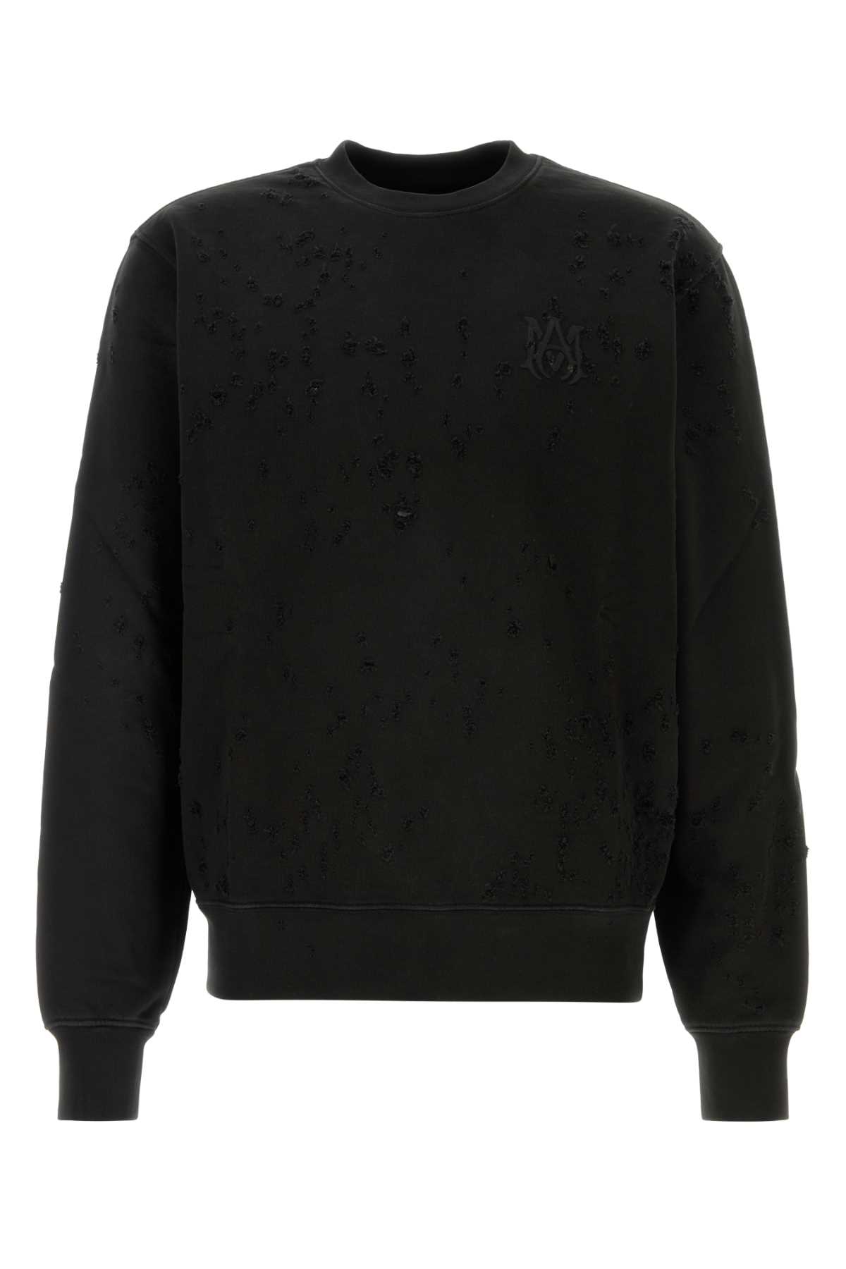 Black Cotton Sweatshirt