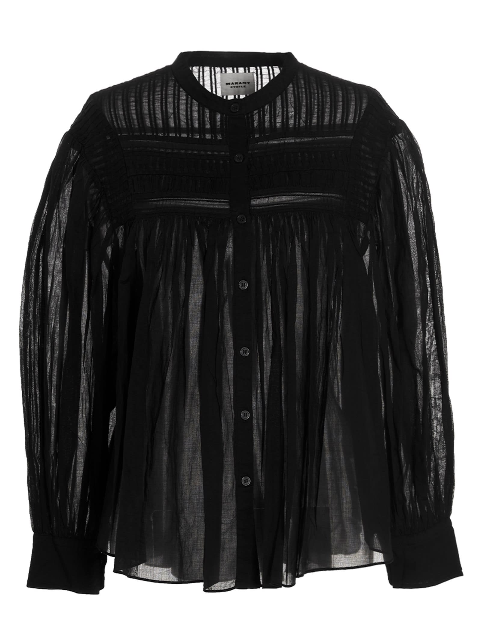 Shop Marant Etoile Plalia Shirt In Black