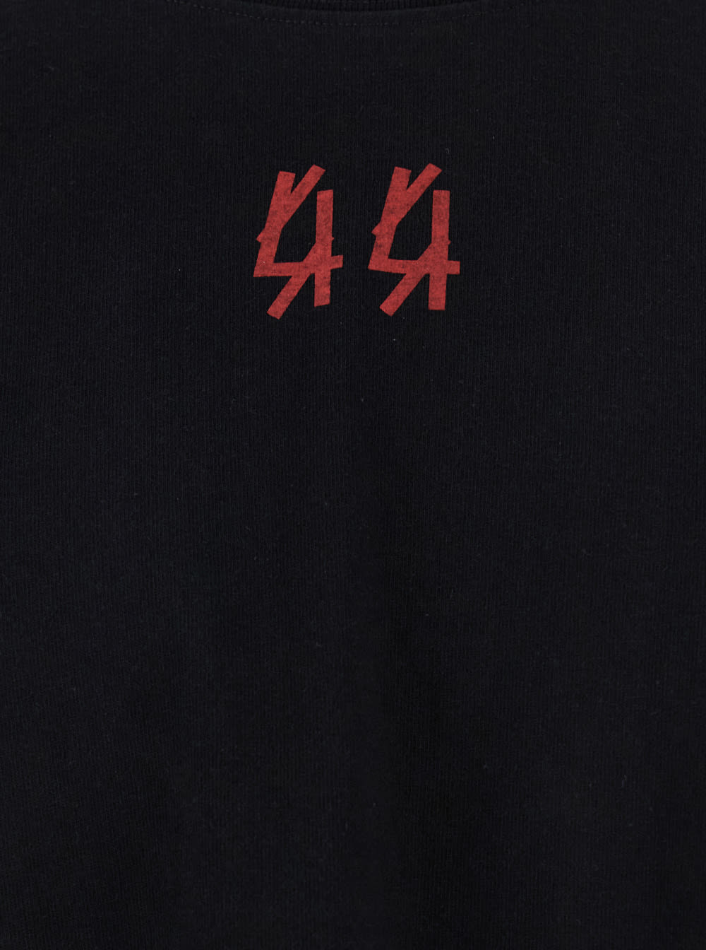 44 Label Group Black Crewneck T-shirt With Logo On The Front And Maxi Logo On The Rear In Cotton Man In Black