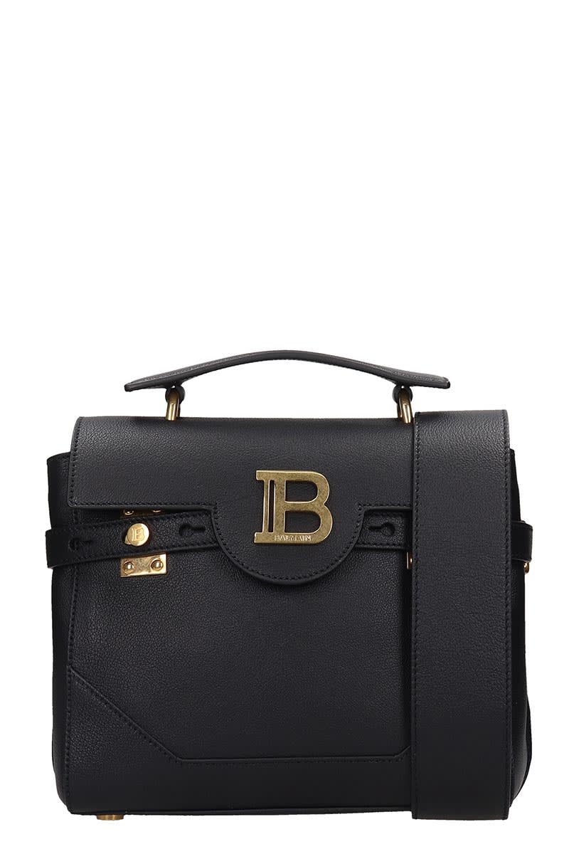 Balmain B-buzz Shoulder Bag In Black Leather | ModeSens