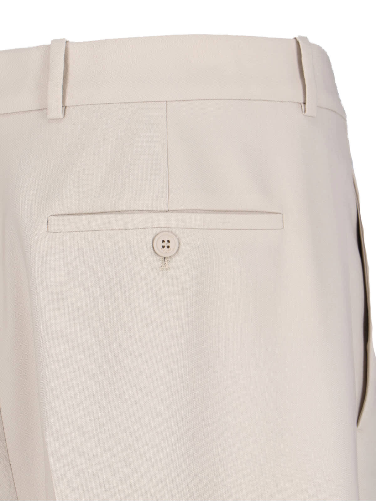 Saint Laurent Trousers With Front Pleats And Back Pockets In Stripped