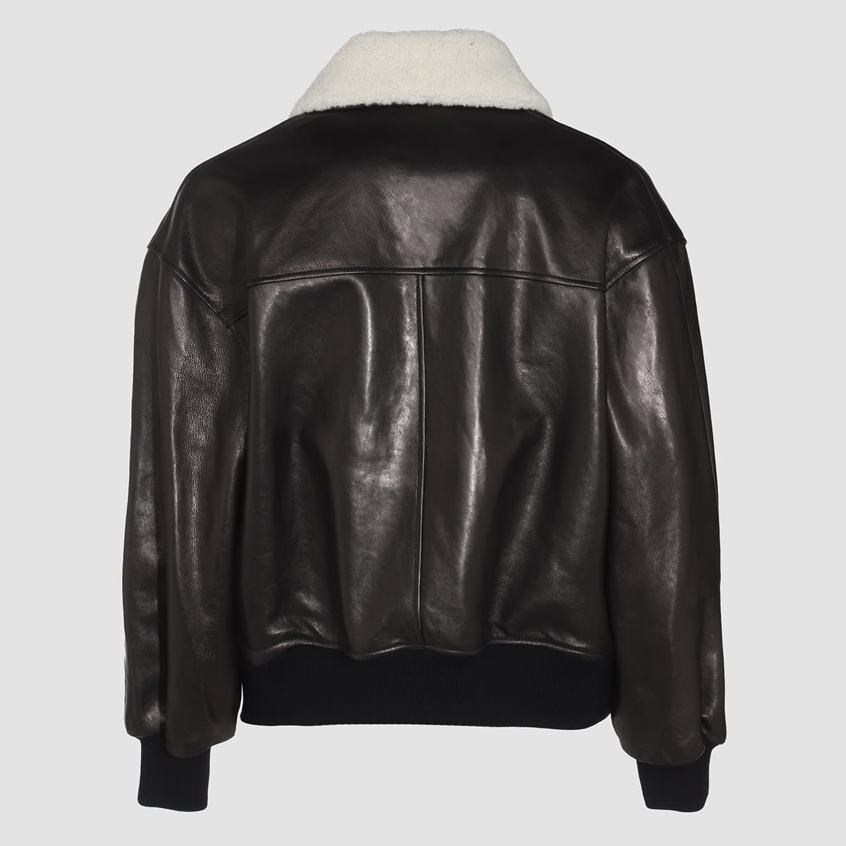 Khaite Black Leather Jacket