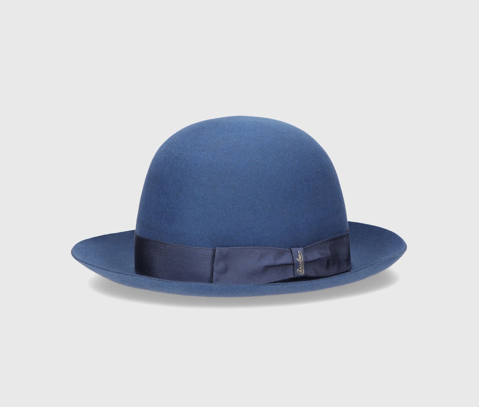 Shop Borsalino Claudio Alessandria Felt Rollable In Denim, Tone On Tone Hatband