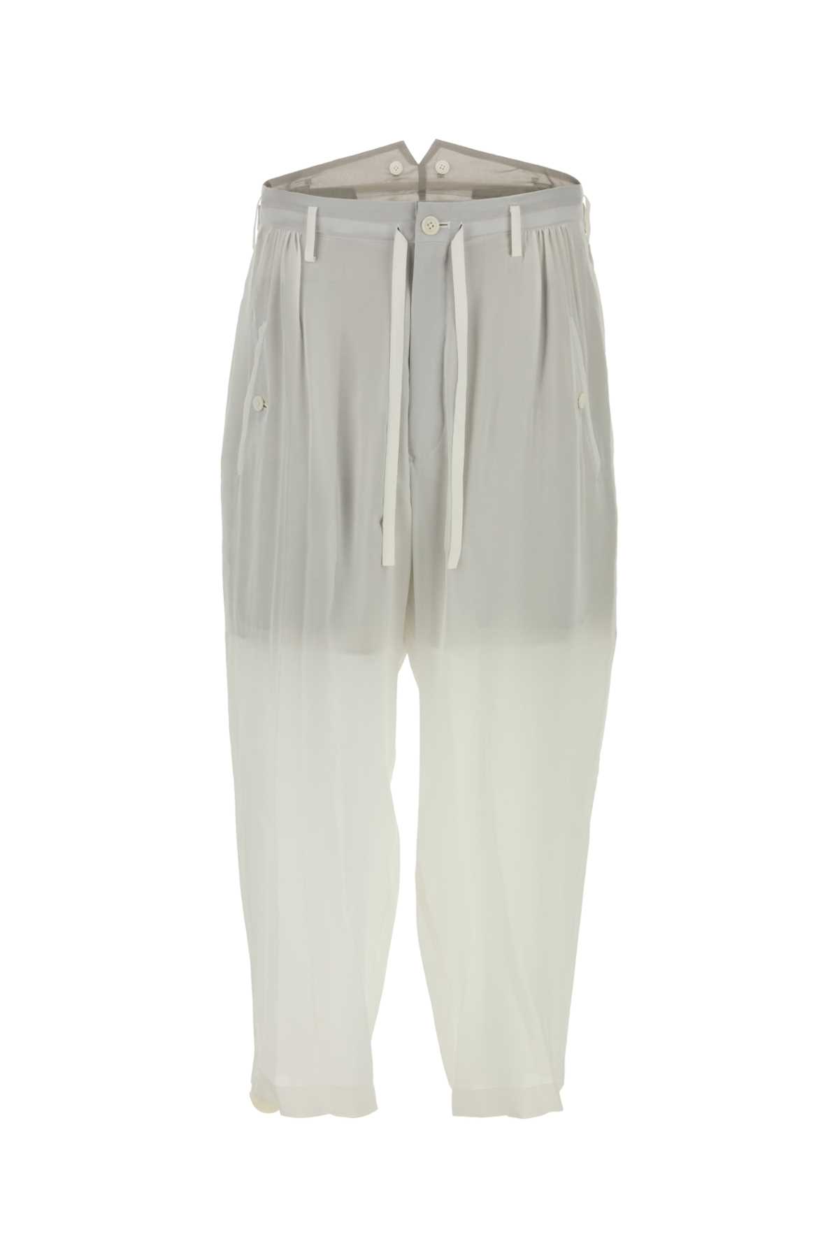 Yohji Yamamoto White Silk Pant