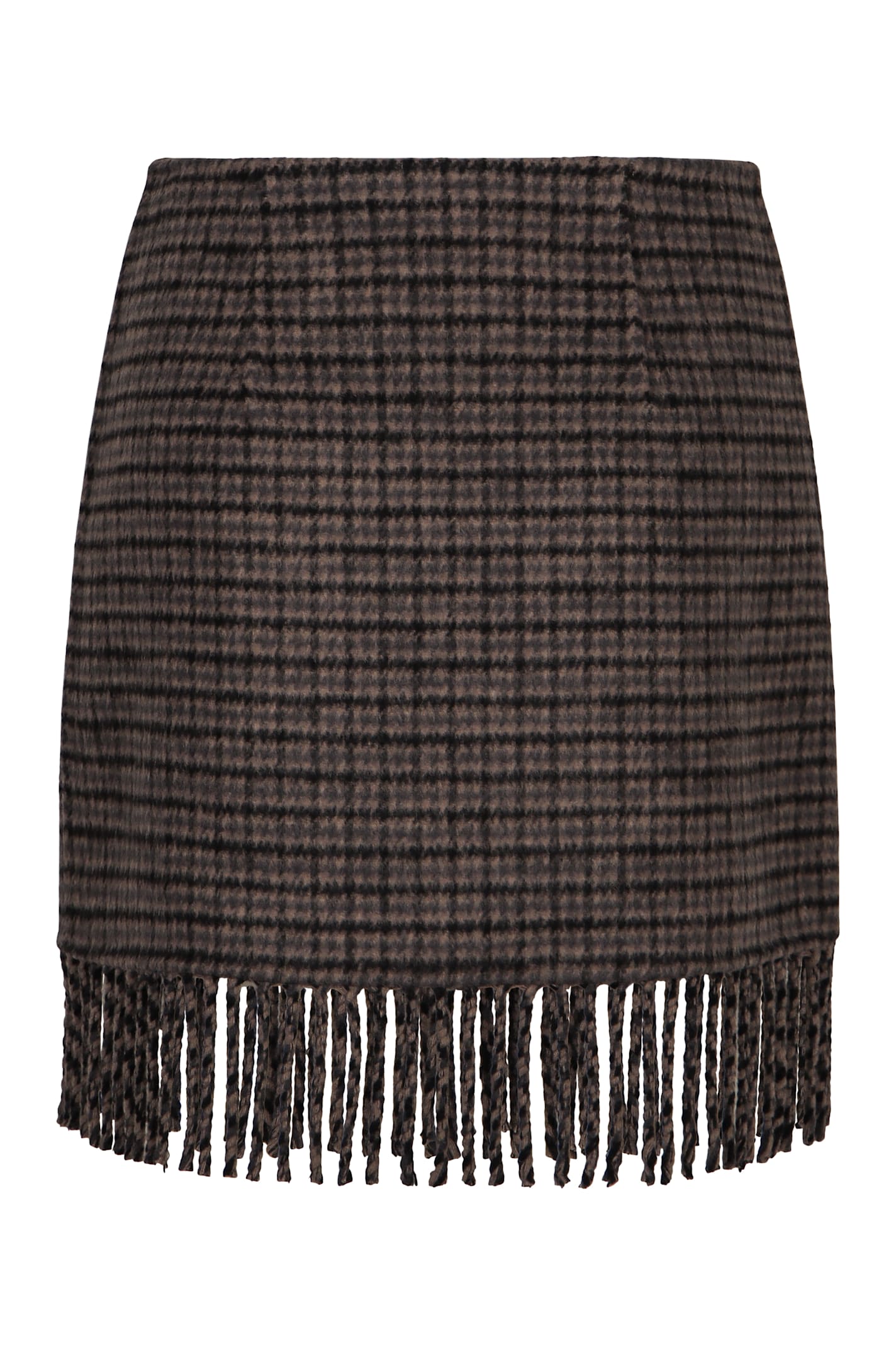 P.a.r.o.s.h . Mini Fringed Skirt In Brown