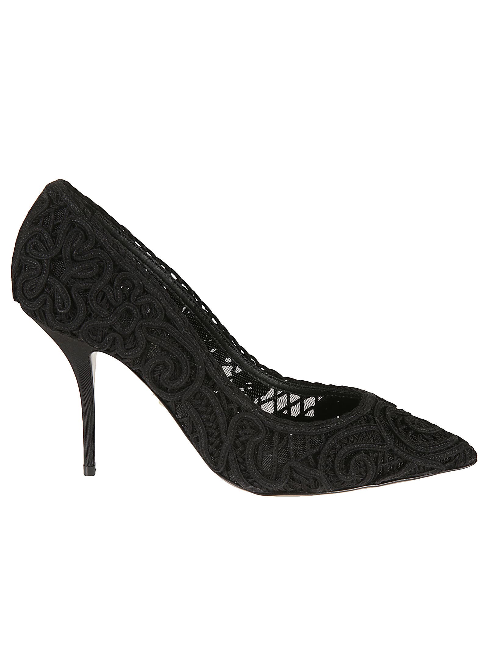 Buy Dolce & Gabbana Embroidered Heart Pumps online, shop Dolce & Gabbana shoes with free shipping