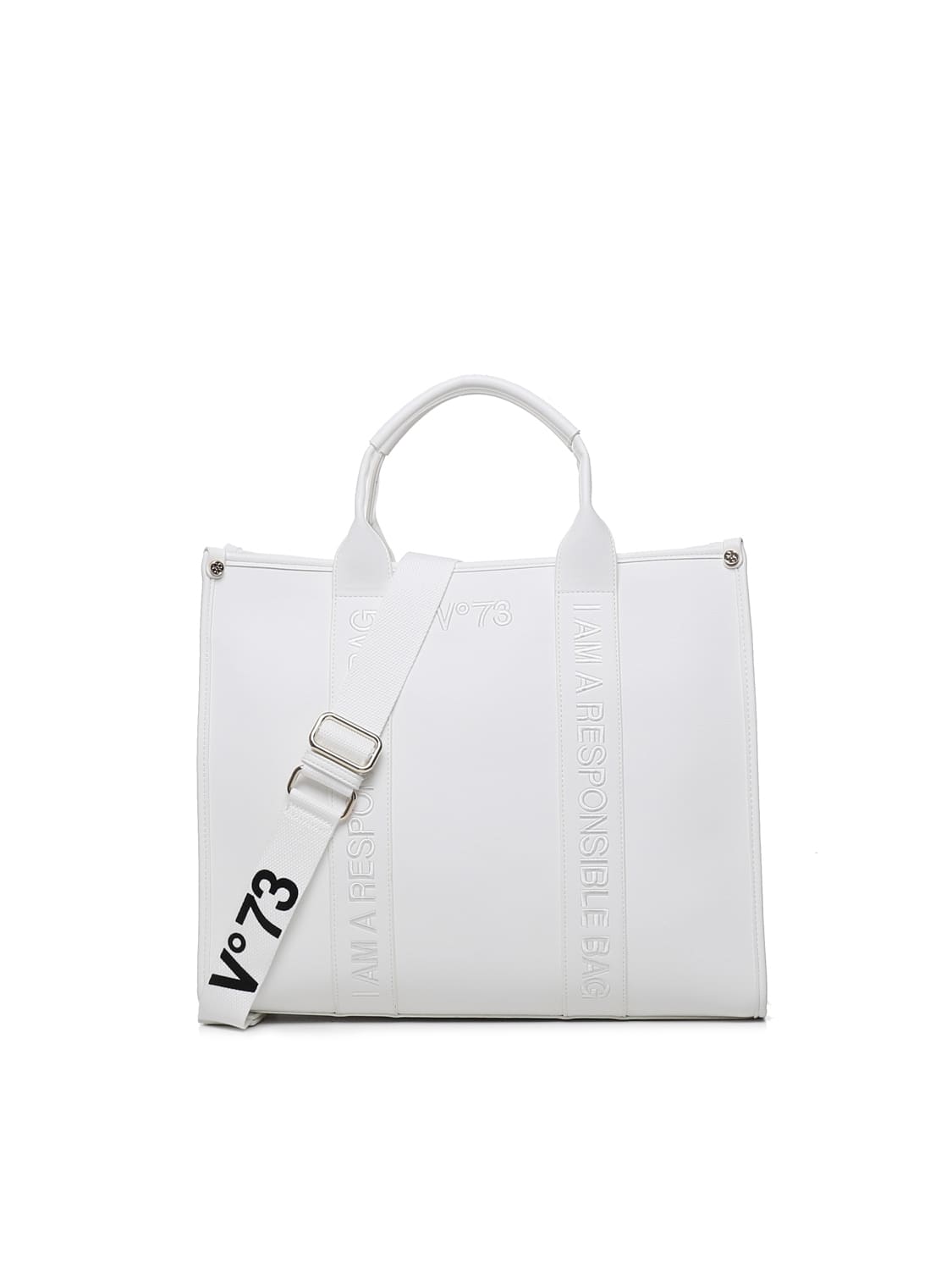 Shop V73 Echo 73 Shopping Bag In White