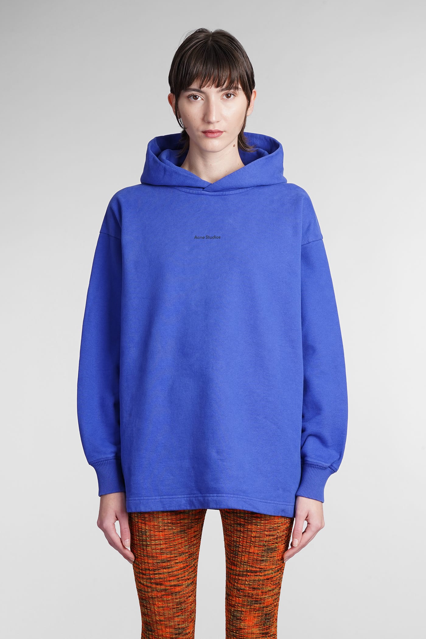 Acne Studios Sweatshirt In Blue Cotton