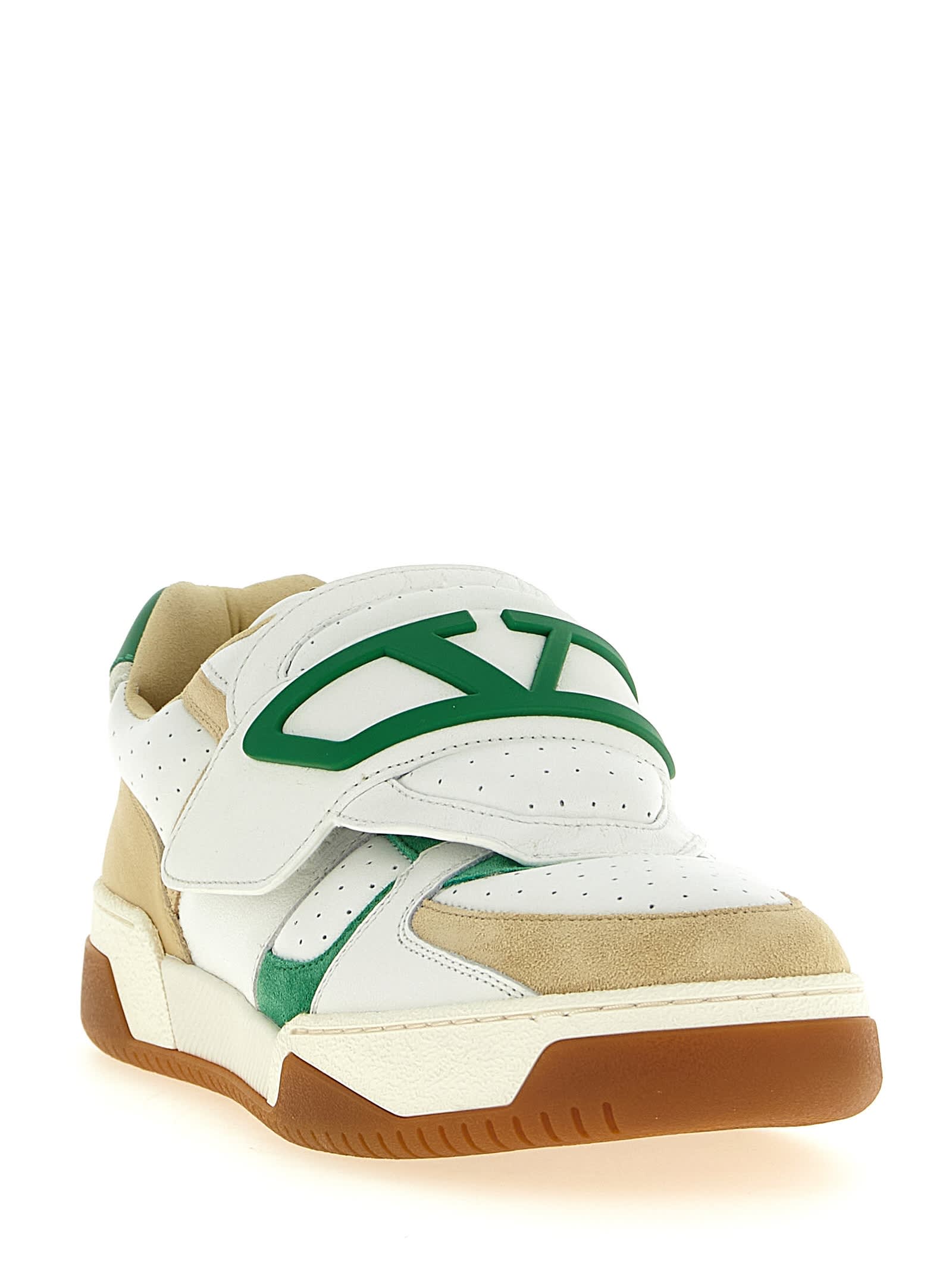 Valentino Garavani Vg Joie De Jouer Sneaker In Nappa Calfskin In White