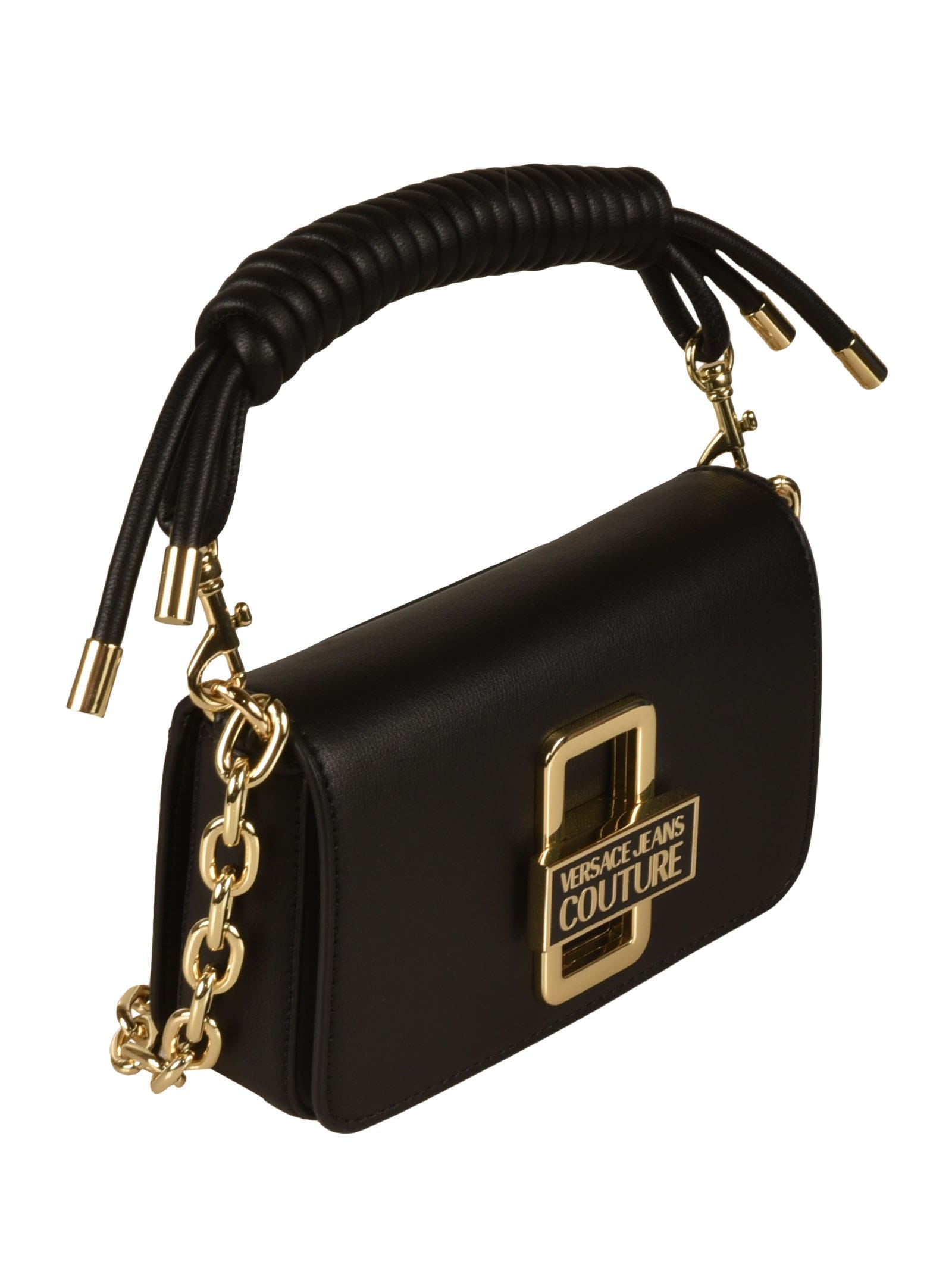 Versace Jeans Couture Handbag With Chain In Black